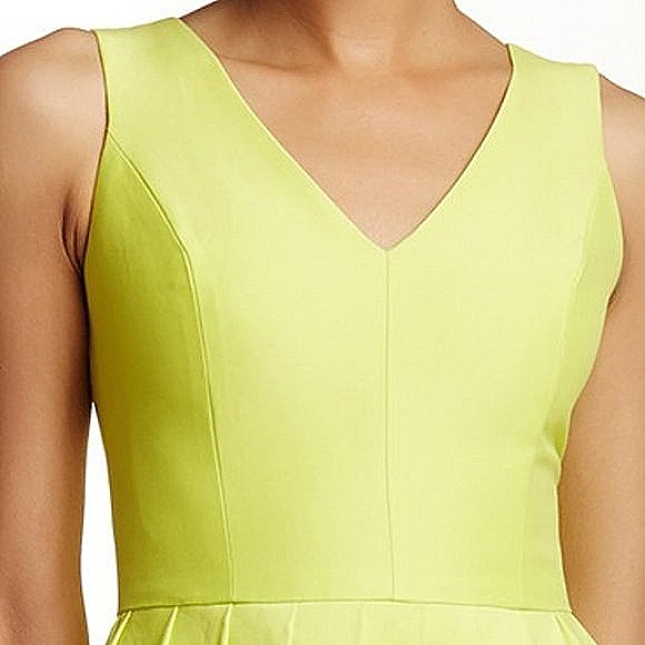 HALSTON HERITAGE Pleated Cocktail Dress NWOT - Picture 3 of 14